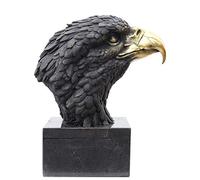 aubaho Statuette Aigle Buste en Bronze Style Antique Statue 33cm