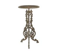 aubaho Table de jardin en fonte marron réplique design rétro décoration