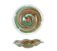 aubaho Un bol à fruits en verre réplique rétro décoration