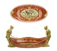 aubaho Un bol en porcelaine décoré de bronze réplique d'une décoration au design rétro