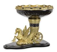 aubaho Une coupe de fleur de Pégase en porcelaine bronzée réplique rétro décoration