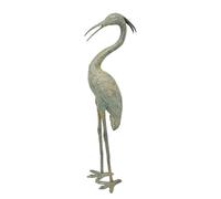 aubaho Une sculpture en bronze d'un héron réplique d'une décoration au design rétro