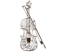 aubaho Violon modèle de décoration Instrument décoration Murale Jardin en métal 83cm