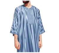 Aube De Communion Caftan Homme Été Mariage Vert Dengri Tunisien Robe Aid Femme Musulmane Djellaba Coton T-Shirt Africain Qamis Boubou Marocain