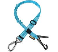 AUBELL Ceinture de sécurité réglable pour chien - Ceinture de sécurité pour chien - Harnais élastique - Avec clip de fermeture à crochet et boucle - Mousqueton pivotant - Bleu