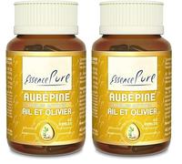 Aubepine, Ail, Olivier Essence pure | Régulation Pression Artérielle | Système Cardiovasculaire Sain | Circulation Optimale | 60 Gélules Api-Nature (Lot de 2)