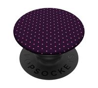 Aubergine Gleam and Pink Polka Dot Boho Vintage Esthétique PopSockets PopGrip Adhésif
