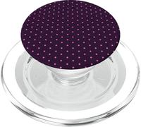 Aubergine Gleam and Pink Polka Dot Boho Vintage Esthétique PopSockets PopGrip pour MagSafe