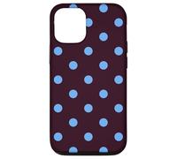 Aubergine Gleam Blue Big Polka Dot Boho Vintage Esthétique Coque pour iPhone 12/12 Pro