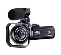 AUBEST Caméra vidéo, Caméra vidéo 4K Ultra HD 30MP WiFi Zoom numérique 16X Caméscope DV Caméra vidéo numérique Caméra vidéo numérique Caméra à écran Tactile rotative à 270 degrés(Lens Microphone)