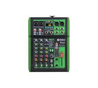 AUBEST Table de Mixage DJ, Console de mixage DJ avec Effet numérique 99DSP, Alimentation fantôme 48 V, USB MP3 for Enregistrement sur PC(DI-4UX 4 Channels)