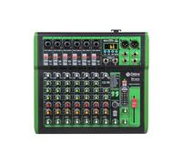 AUBEST Table de Mixage DJ, Console de mixage DJ avec Effet numérique 99DSP, Alimentation fantôme 48 V, USB MP3 for Enregistrement sur PC(DI-8UX 8 Channels)