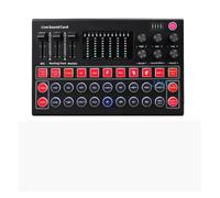 AUBEST Table de Mixage DJ, Mini Carte Son Bluetooth M9 canaux, mixeur, Effets numériques, réduction du Bruit, Enregistrement USB for Le Chant BM800 2022(M9 BM800)