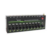 AUBEST Table de Mixage DJ, Mixeur 10 canaux - Mini mixeur stéréo 10 canaux, Faible Bruit for Un sous-mixage de précision, entrée/Sortie TRS 1/4" for micros