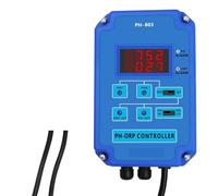 AUBEST Testeur d'eau, Testeur de pH et ORP 2 en 1, Moniteur de pH, Mesure de la qualité de l'eau, Relais de Puissance de Sortie, électrode de contrôle, sonde BNC for Aquarium hydroponique