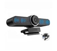 AUBEST Webcam, Caméra Web de conférence USB 1080P Webcam Grand Angle 124 ° avec Microphone et Haut-Parleur for Smart TV PC Living Streaming