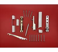 Aubi Siegenia Si EW001 EB005 LL005 Set de côtés à bande DIN gauche + clé de réglage et capuchons blancs