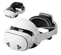 Aubika Hybride Sangle pour Meta Quest 3/3S avec Fonction 2 en 1 (Halo et Elite), Casque avec Batterie Magnétique 10 000 mAh et Charge Rapide 20 W, Accessoires Oculus Réglables et Confortables