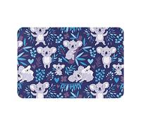 AUBKFELD Joli paillasson imprimé koala 60 x 40 cm - Flanelle antidérapante tapis de sol pour entrée de maison et espaces respectueux des animaux domestiques
