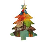 AUBKFELD Lot de 6 décorations de Noël en bois en forme de perroquet - Décoration de Noël à suspendre