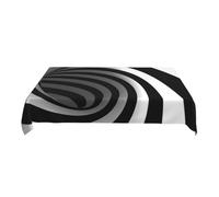 AUBKFELD Nappe rectangulaire de 228 x 152 cm avec imprimé noir et blanc, nappe de table de vacances, nappe en tissu décorative pour pique-nique, cuisine, salle à manger, fête