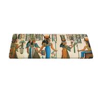 AUBKFELD Nappe rectangulaire en tissu avec bord élastique pour les vacances, les pique-niques, la cuisine, la salle à manger, les fêtes - Motif femmes en Égypte antique - 152 x 76 cm