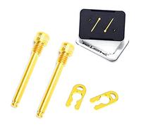 Aublinto 2 PièCes M4 Boulons En Titane Pour Plaquette De Frein à Disque VéLo,Vis De Fixation De Goupille De Frein à Disque De VéL Pour VéLo De Montagne Accessoires Boulons Frein VéLo,Avec Circlip