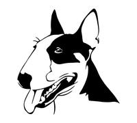 Aublinto 5 PièCes Sticker décoratif Chien Bull Terrier,Animaux Sticker,Autocollant De Voiture DrôLe éTanche DéCalques DrôLes De Vinyle Pour Windows Pare-Chocs Ordinateurs Portables Ou Artisanat