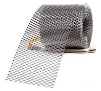 Aublinto 5m Maille en Acier Grillage,Maille D'Acier Inoxydable,Protection Inox, Inox 304 DéPloyé, RéSeau Diamanté DéPloyé, RéSeau DéPloyé Aluminium, Avec Gants