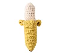 Aublinto Anneau de dentition pour bébé - Anneau de dentition pour bébé - Anneau de dentition - Hochet crocheté - En bois - Cadeau de naissance - Fait à la main - Cadeau de naissance - Pour garçon et