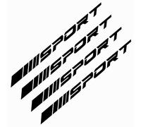 Aublinto Autocollant De Voiture RéFléChissant Pneu "Sport",Autocollants De Pneu De Voiture Autocollants RéFléChissants Autocollants Pour Pneus De Voiture AdaptéS Tous Pneus Automobiles,Noir