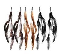 Aublinto Bandeau à plumes multicolores style bohème indien - Bijou de tête pour carnaval, fête, carnaval, fête, costume pour Pâques, mariage, Halloween