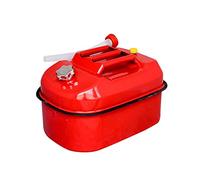 Aublinto Bidon De Carburant, 20l Bidon De Diesel En MéTal Rouge Jerrican à Essence En MéTal Conteneur De Stockage D'Essence De RéServe De Carburant Avec 3 PoignéEs Pour D'Huile D'Essence D'Eau