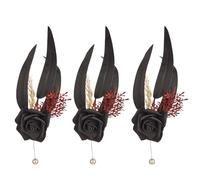 Aublinto Fleurs Chapeaux Clip Tea Party Corsage Épingle à Cheveux Pince à Cheveux Plume Fleur Épingle à Cheveux Papillon Fournitures de Bandeau de Robe Ensemble de 3 Pièces Type C