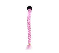 Aublinto Tresses De Casque De Moto,Tresse De Casque Moto,Queue De Cheval Casque,Casque De Moto Tresses Perruque Queue De Cheval Ventouse DéTachable ,Queue De Cheval Casque Moto,Rose Clair
