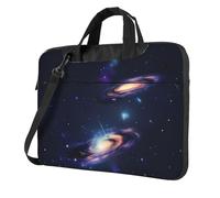 Aubnva Galaxy In The Universe Sac de travail léger et polyvalent pour ordinateur portable pour homme et femme Motif galaxie dans l'univers, Noir , 13 inch