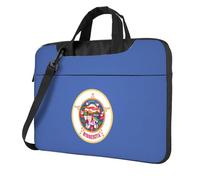 Aubnva Sac de travail léger et polyvalent avec imprimé drapeau de l'État du Minnesota, élégant et fonctionnel pour ordinateur portable pour homme et femme, Noir , 14 inch