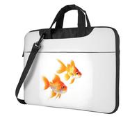 Aubnva Sac de travail léger et polyvalent avec imprimé poissons rouges pour ordinateur portable pour homme et femme, Noir , 15.6 inch