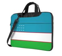 Aubnva Sac de travail léger et polyvalent avec motif drapeau de la République d'Ouzbékistan pour ordinateur portable élégant et fonctionnel pour homme et femme, Noir , 15.6 inch