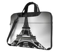 Aubnva Sac de travail léger et polyvalent pour ordinateur portable Motif Paris Tour Eiffel Noir, Noir , 13 inch