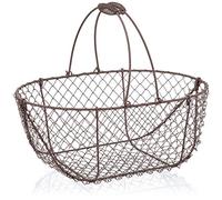 Aubry Gaspard 1010P Panier Grillage Vieilli Anse Mobile 37 x 25 14,30 cm