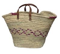 Aubry Gaspard 1050 Couffin Palmier Couleur Poignée Cuir 65 L