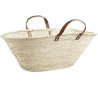 Aubry Gaspard 1880 Couffin Palmier Naturezl Poignée Cuir 65 L