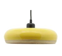 - Abat-jour luminaire en bambou laqué jaune