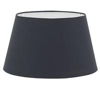 AUBRY GASPARD - Abat-Jour Coton Noir - Armature Métal - Forme Trapézoïdale 40x30x24 cm - Poids 0.75 kg - Compatible Pied E27 - Élégant Intérieur Moderne - Vendu sans Électrique