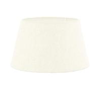 AUBRY GASPARD - Abat-Jour en Lin Beige - Armature Métal - Ø Bas 40 cm, Ø Haut 30 cm, Hauteur 24 cm - Compatible Pied de Lampe E27 - Élégant et Sobre - Idéal pour Ambiance Naturelle et Chaleureuse