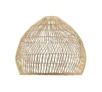 AUBRY GASPARD - Abat-Jour en Rotin Naturel - Motif Graphique Tressé à la Main - Structure Métal - Ø 60 cm x Hauteur 50 cm - Compatible Équipement Électrique Ampoule E27 - Livré Monté - Poids 1 kg