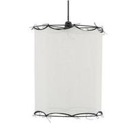 Abat-jour pour suspension en coton Riad Moyen Blanc