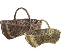 Aubry Gaspard AG1342 Panier Bourguignon Osier Brut Blanc 43 x 29 x 27 cm