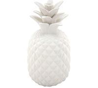 AUBRY GASPARD - Ananas Déco en Résine Blanche - Dimensions 12 x 12 x 24 cm - Élégance Moderne pour Décoration Intérieure - Poids 0,63 kg - Idéal pour Une Touche Tropicale et Raffinée